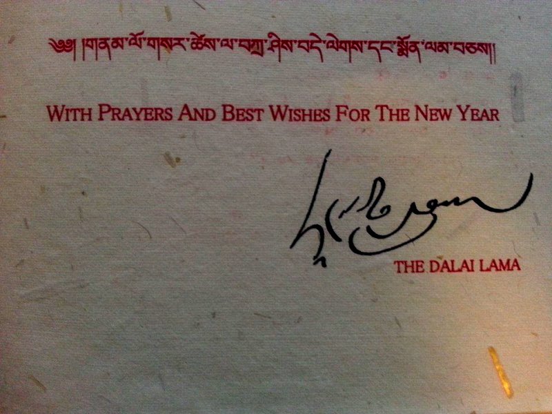 Z modlitwami i najlepszymi życzeniami na Nowy Rok, Dalajlama 